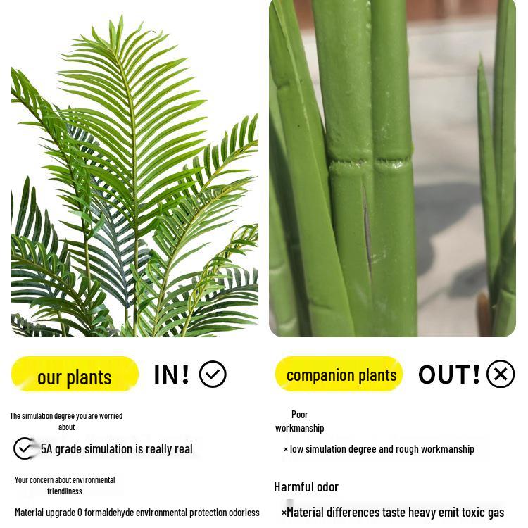 Bionic Green Sprenger's Fern Artificial Tree for Indoor Luxury Living Room Décor