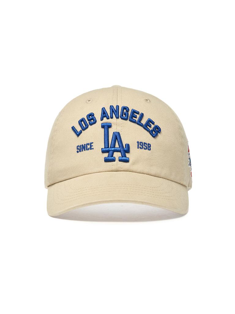 Emelbi Cooperstown Patch Unstructured Ball Cap La (Beige)