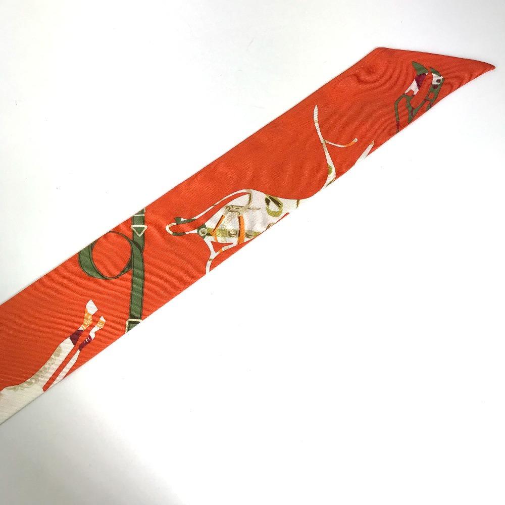 Hermes Twilly Twilly Bandeau Scarf Accessories Scarf Silk Orange