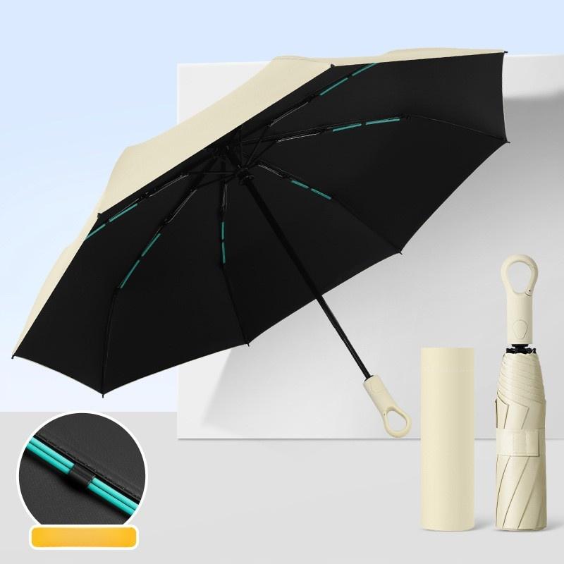 Creative Fully Automatic Ring Buckle Umbrella Portable Parasol Thickened Vinyl Sun Protection Sun Protection Sun And Rain Dual-P