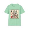 Unisex Softstyle Cute Cat and Yarn T-Shirt | Whimsical Playful Kitty