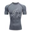 Men Sports T Shirt Training Jogging Running Workout Compression Stretchy Moisture-Wicking Sweat-Resistant Rashguard Tops Tee Short Sleeve