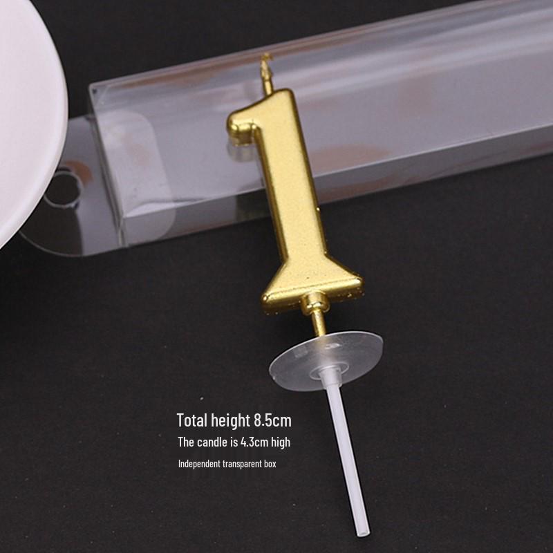 50 Gold and Silver Number Candle Cake Toppers - Individually Boxed Party Decorations