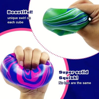 Yousheng Flussmuster Würfel Knetspielzeug Angstlinderung Stressball Sensorisches Spielzeug Dekompression Stressball Dehnbarer Würfel Quetschspielzeug Party
