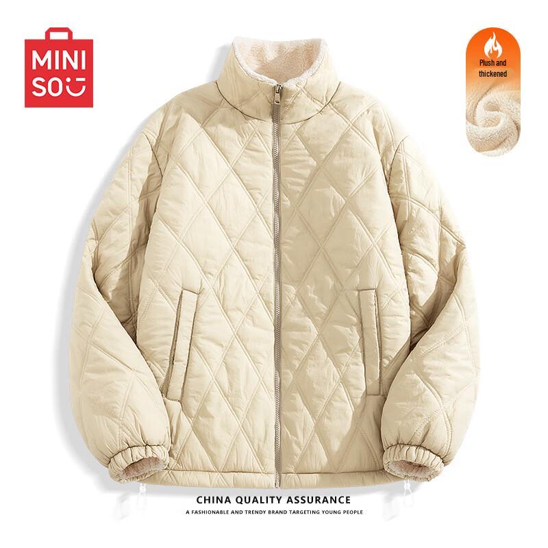 

MINISO Men s Winter Sherpa Lined Padded Jacket L