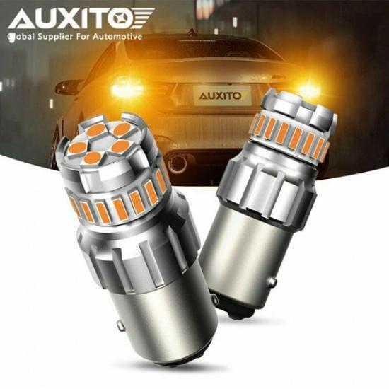 AUXITO 1157A Yellow Amber LED Turn Signal Light Bulb Lamp 3156 ERROR FREE