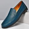 Fashion Genuine Leather Men Footwear Slip On Office Man Formal Shoes Wedding Party Men Dress Shoes Breath Driving Lazy Loafers Moccasins