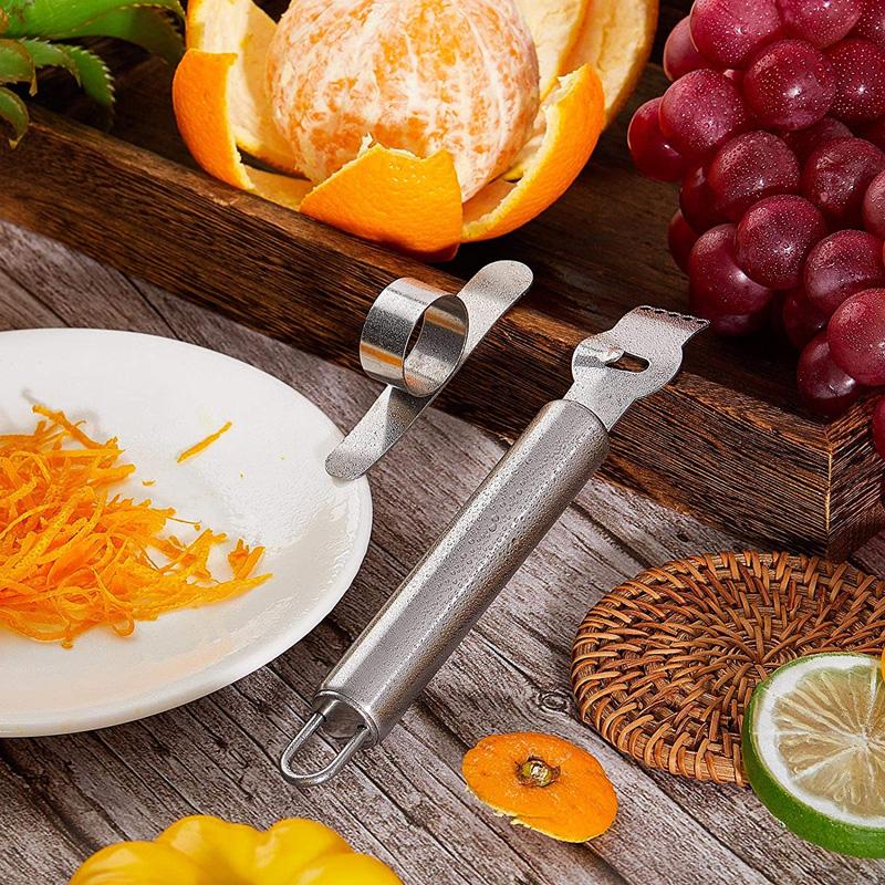 Stainless Steel Lemon Zester Grater Citrus Peeler Lime Orange Peeling Tools Fruit Peeler Kitchen Gadgets Bar Accessories