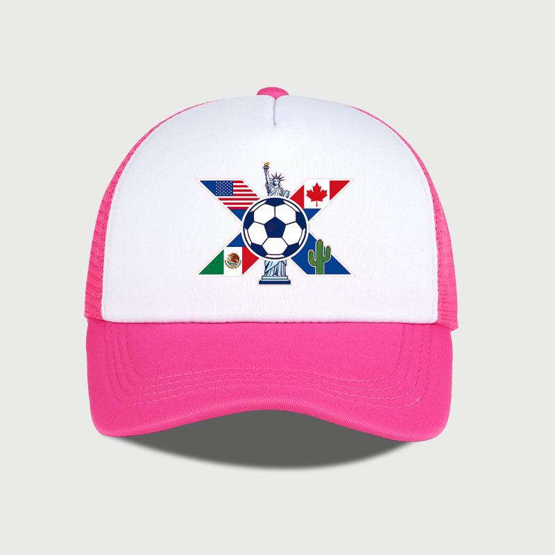 Football-Printed Mesh Cap Lightweight, Breathable, Adjustable Sporty Style Unisex Football Events Gift For Football Enthusiasts