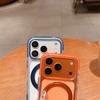 For iPhone 17 Pro Max Case Rotating Kickstand TPU PC Clear Phone Cover with Metal Buttons