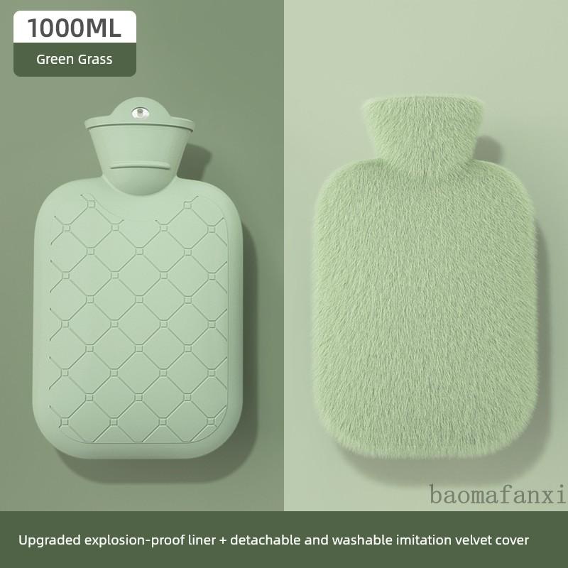 Hot Water Bottle for Warming, Plush Hot Water Bag for Stomach, Bed, and Hand Warming, Explosion-Proof, Suitable for Female Students and Menstrual