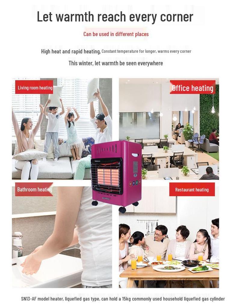 Sannuo Portable Household Gas Heater for Liquefied and Natural Gas