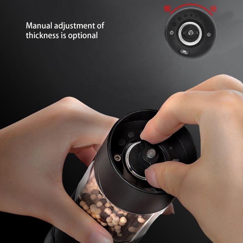 Rechargeable Cordless Grinding Machine For Coffee Bean Pepper Spices Mill Grinder with LED Light Home Kitchens Appliance
