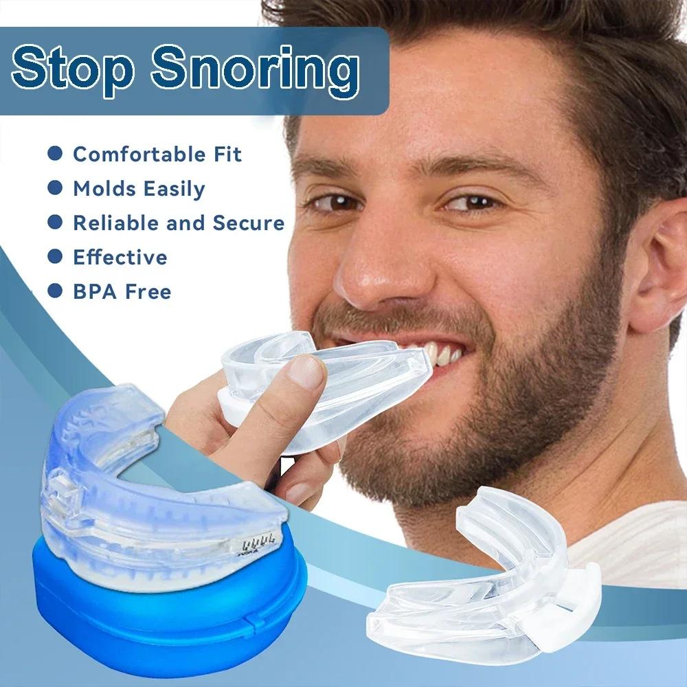 Anti Snoring Silicone Mouthpiece Sleep Earplugs Improve Sleep Anti Teething Grinding Sleep Aid Anti Snoring & Apnea Device