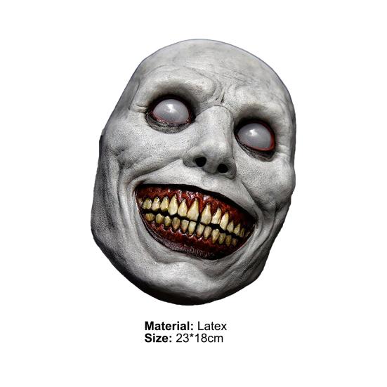 Straszne Bardzo Szczegółowe Nakrycie Głowy na Halloween Emulsyjny Uśmiech Wyniosły Wyraz Twarzy Maska Horroru na Imprezę