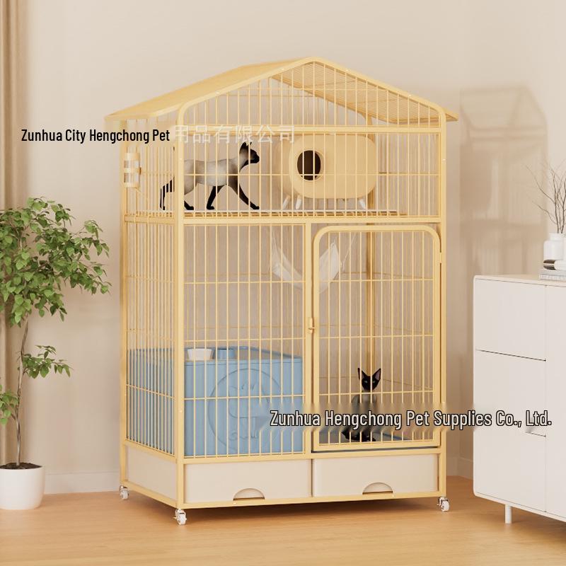 Extra-Large Multi-Layer Indoor Cat Villa with Integrated Toilet