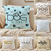 Animal Alphabet Cushion Cover Pillowcase Antidustmite Living Room Sofa Decor Cushion Room