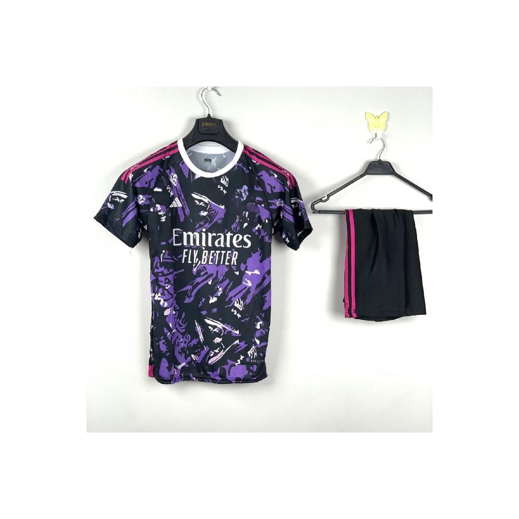 Mbappe Special Design Purple Patterned Kids Jersey (jersey-shorts-socks-bracelet) Set Of 4