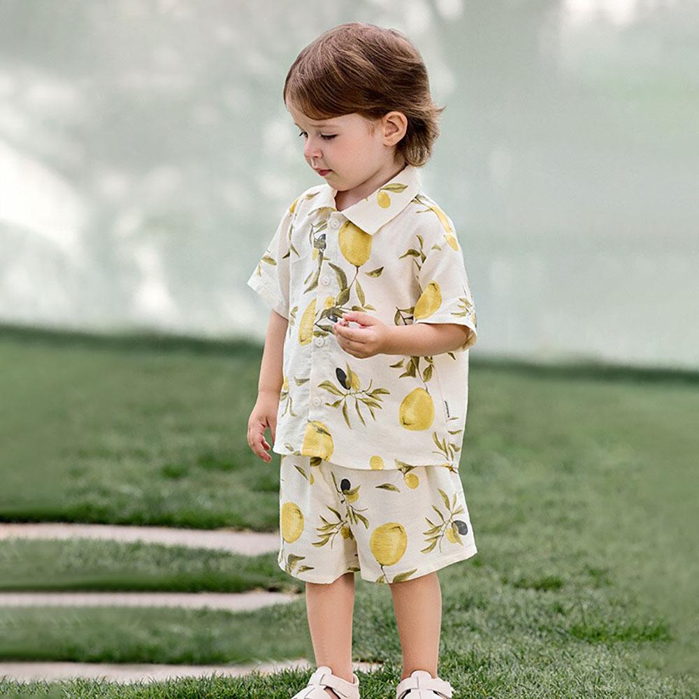 Completi estivi in cotone biologico per bambino T-shirt a maniche corte + Pantaloncini Abbigliamento per bambini e neonati