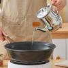 Stainless Steel Oil Filter Jug with Non-Drip Spout Heat-Resistant Kitchen Oil Container with Fine Mesh Rust-Proof Leak-Proof Essential Cooking Tool