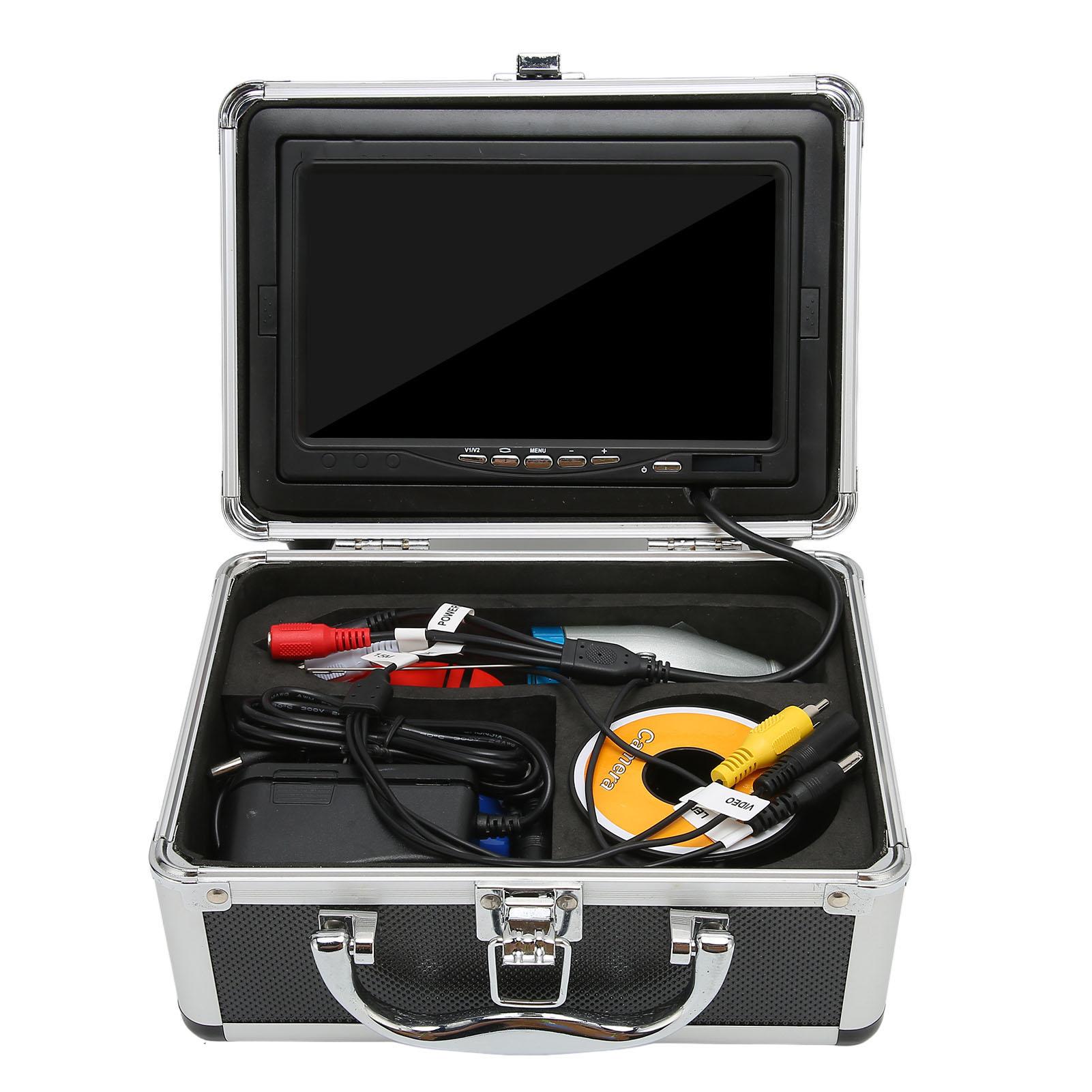 

Fish Finder HD 1000TVL Подводная камера для рыбалки IP68 Водонепроницаемая с 7-дюймовым TFT-экраном 12 светодиодов для US Plug