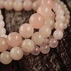 Różowe kryształy kwarcu koraliki kamienne 16" sznur 4 6 8 10MM Wybierz rozmiar do tworzenia biżuterii akcesoria