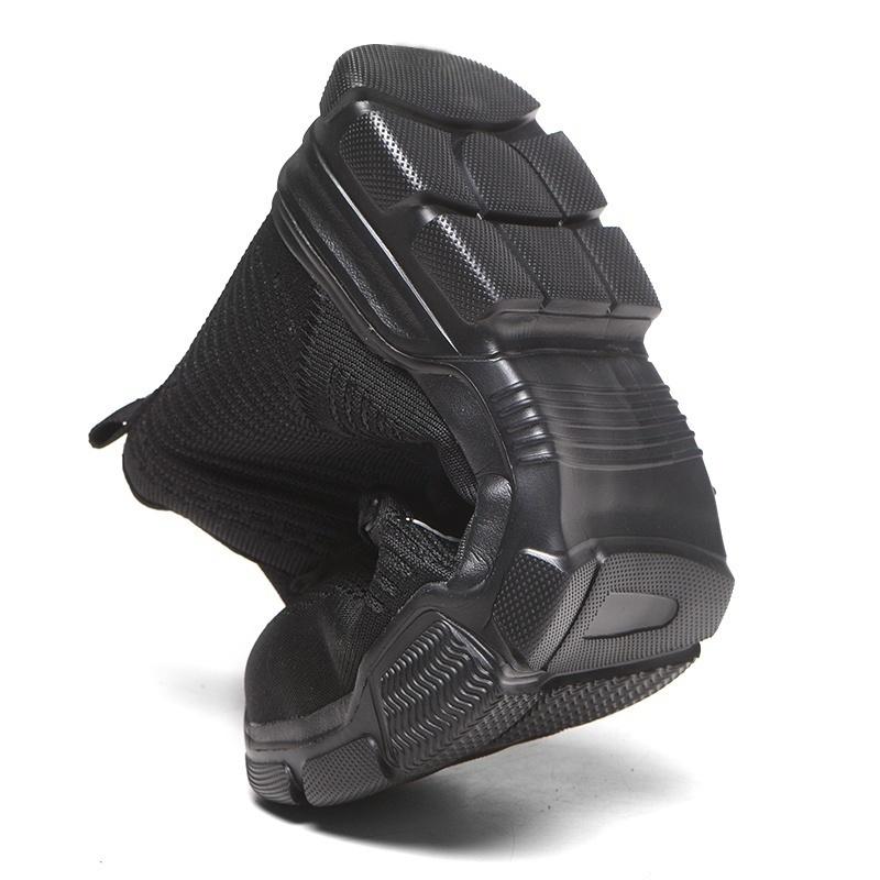 Hombres acero de punta zapatos Kevlar fibra zapatos de seguridad  transpirables botas de senderismo punzante botas de trabajo de alta calidad  zapatillas de construcción calzado protector comprar a buen precio — entrega