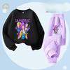 Children's Witch Hunt K-POP Round-neck Set for Spring and Autumn Boys and Girls, Loose and Casual Two-piece Set