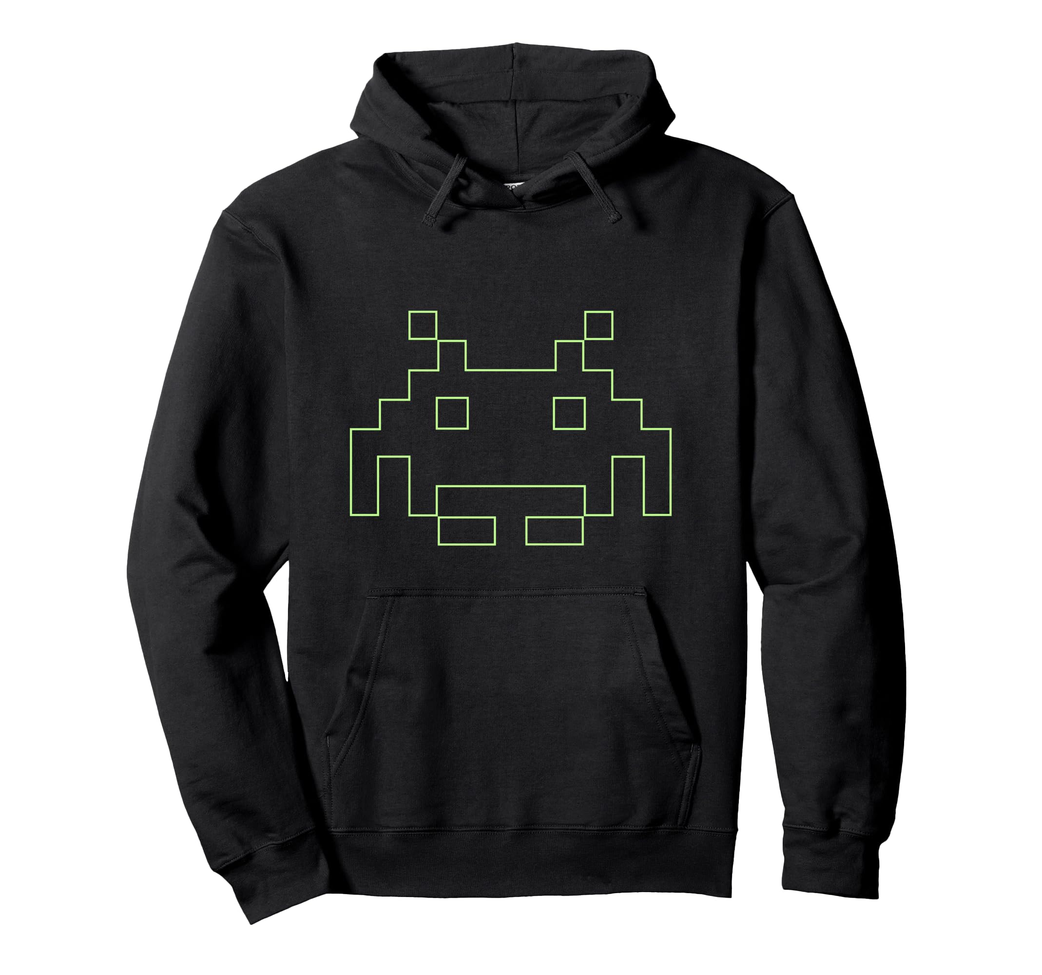 80s Arcade Game Retro Alien Invader Gamer Hoodie чёрный 6350₽