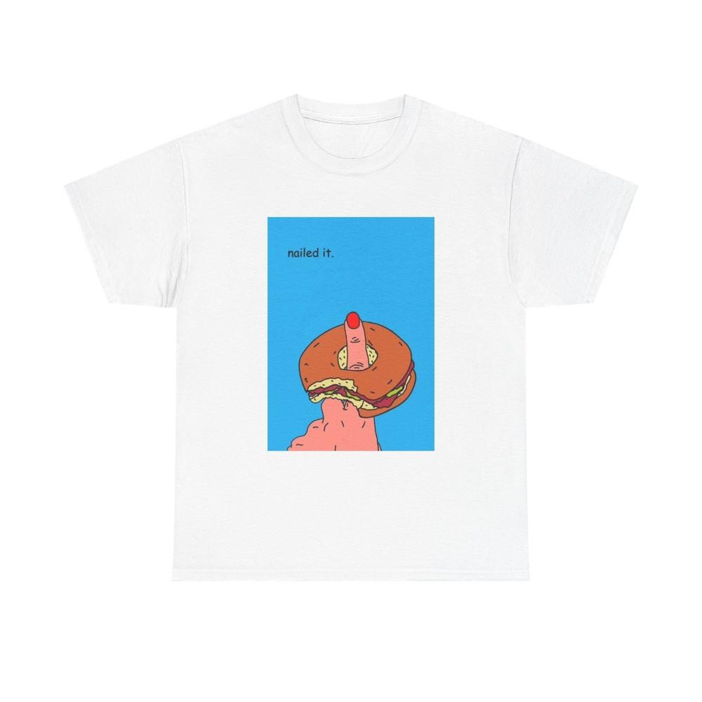Nailed It Graphic T Shirt Funny Donut Vintage Art Unisex Heavy Cotton Tee