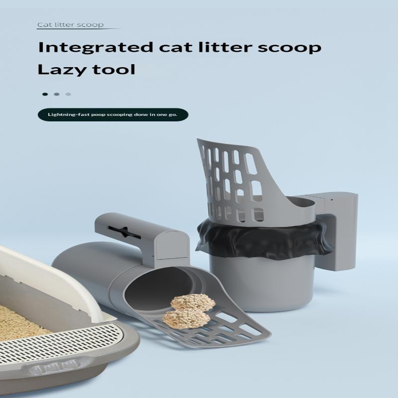 Katzenstreuschaufel mit Nachfüllbeutel für Haustierfilter Saubere Katzentoilette Müllsammler Katzenzubehör Katzentoilette Selbstreinigend