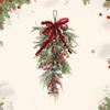 Christmas Teardrop Swag Garland Winter Hanger Xmas Artificial Wreath Front Door for Home