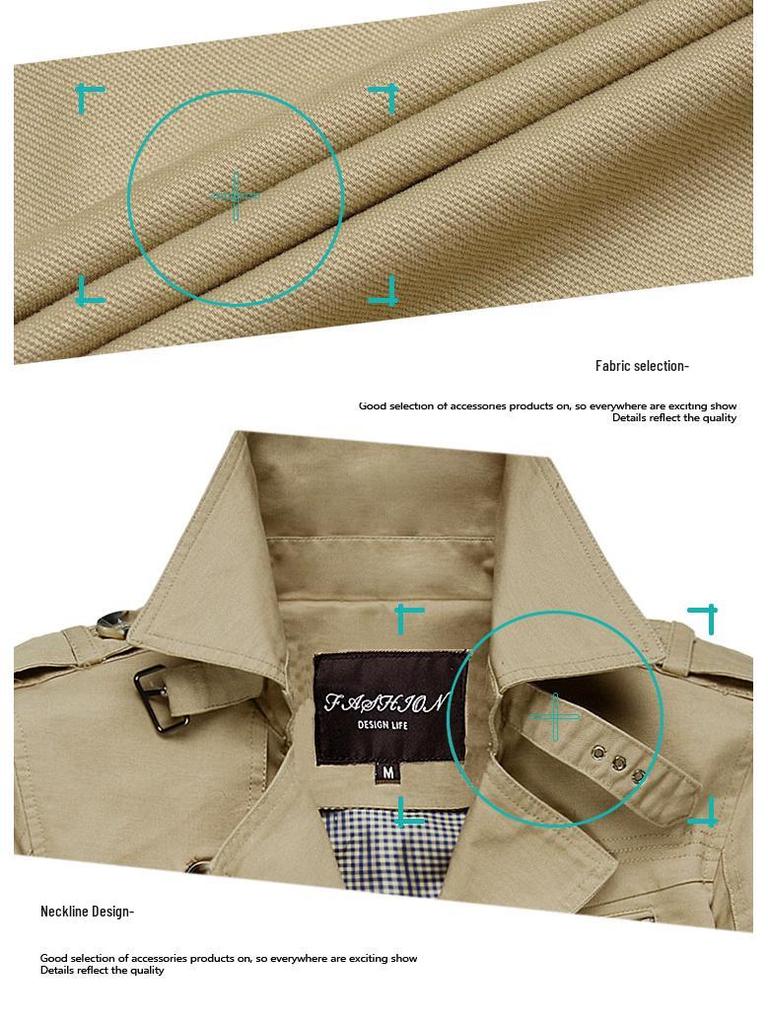 Pánská bunda z prané bavlny: Neformální jarní/podzimní módní kabát