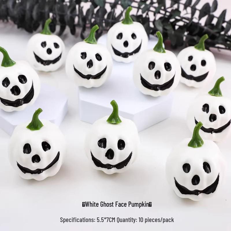 Handmade Halloween Ghost Face Pumpkin Bouquet Floral Art DIY Accessories
