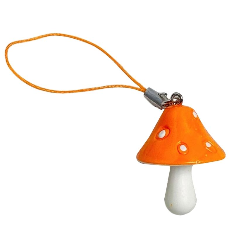 Mushroom Theme Keychain Colorful Resin Artwork For Keys Backpacks Trendy Practical Gift For Birthdays Celebrations