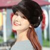 Women's Winter Hat Real Mink Fur Hat Hot Winter Hat Women's Fashion Warm Beret Women's Solid Color Adult Hood