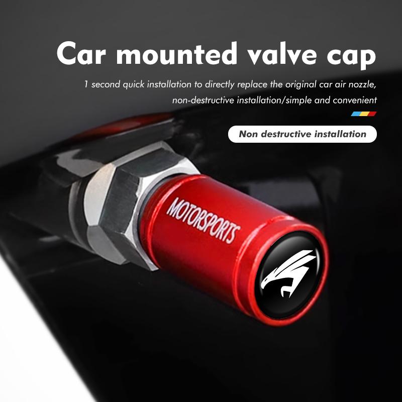 4PCS Car Air Tire Valve Caps Aluminum Wheel Tyre Stem Cover For Toyota 86 Harrier Vellfire Alphard Camry Avensis