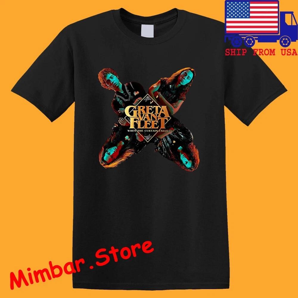 Greta Van Fleet When The Curtain Falls Men s Black Size S-5XL M