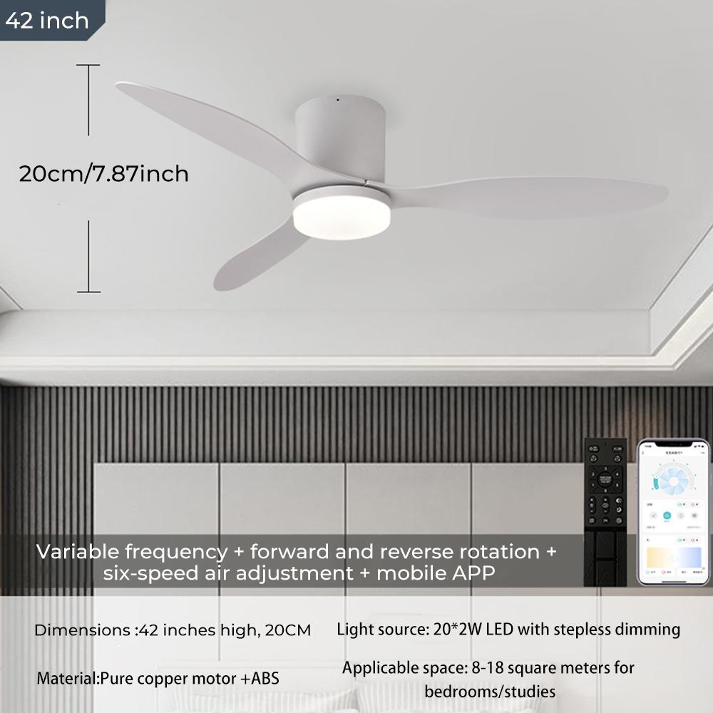 lampadina ventilatore fan bulb Ceiling Fan With Light 42Inch Strong Wind Ceiling Fan Light Modern Simplicity Restaurant Electric