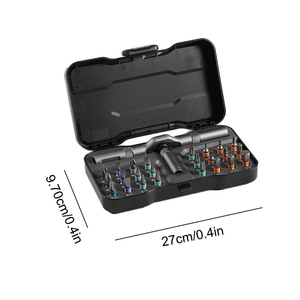 Multi-function Ratchet Screwdriver Set Compact T-Handle Repair Kit With Bits For Electronics Automotive Maintenance