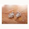 Zwei Kreise Mode Zirkonia Funkelnd Klassische Steckerohrringe für Damen Strahlende Weibliche Elegante Accessoires Zeitloser Schmuck