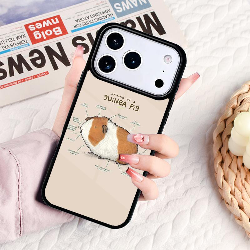 Cartoon Guinea Pig Phone Case For IPhone 17 16e 15 14 13 12 11 Pro Max Air Mini Soft Protective Cover