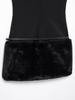 TAOP&ZA Women's Elegant Belted Faux Fur Panelled Dress for Early Spring