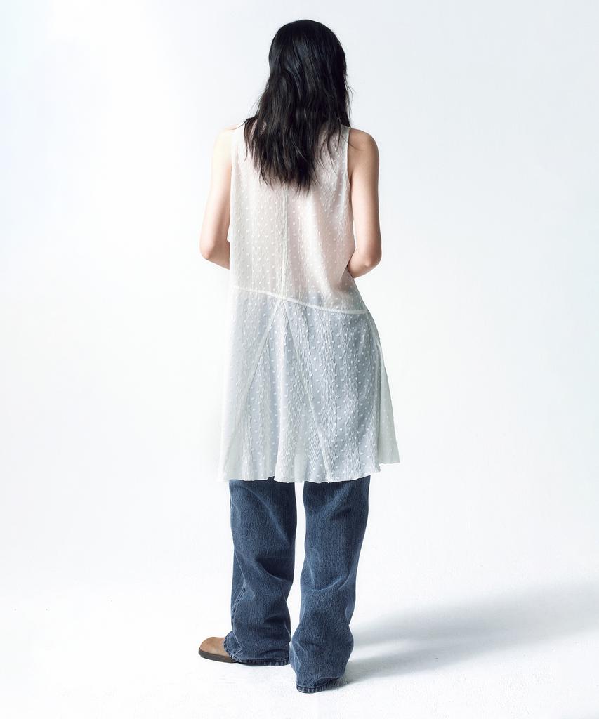INSILENCE WOMEN Vintage Textured Dress White