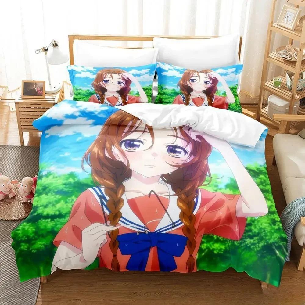3D Anime Yo-nin Wa Sorezore Uso Wo Tsuku Bedding Set Single Twin Full Queen King Size Bed Set Adult Kid Bedroom Duvet Cover Sets