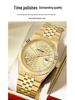MEGIR Lucifiel Men's Luminous Waterproof Steel Band Quartz Calendar Watch