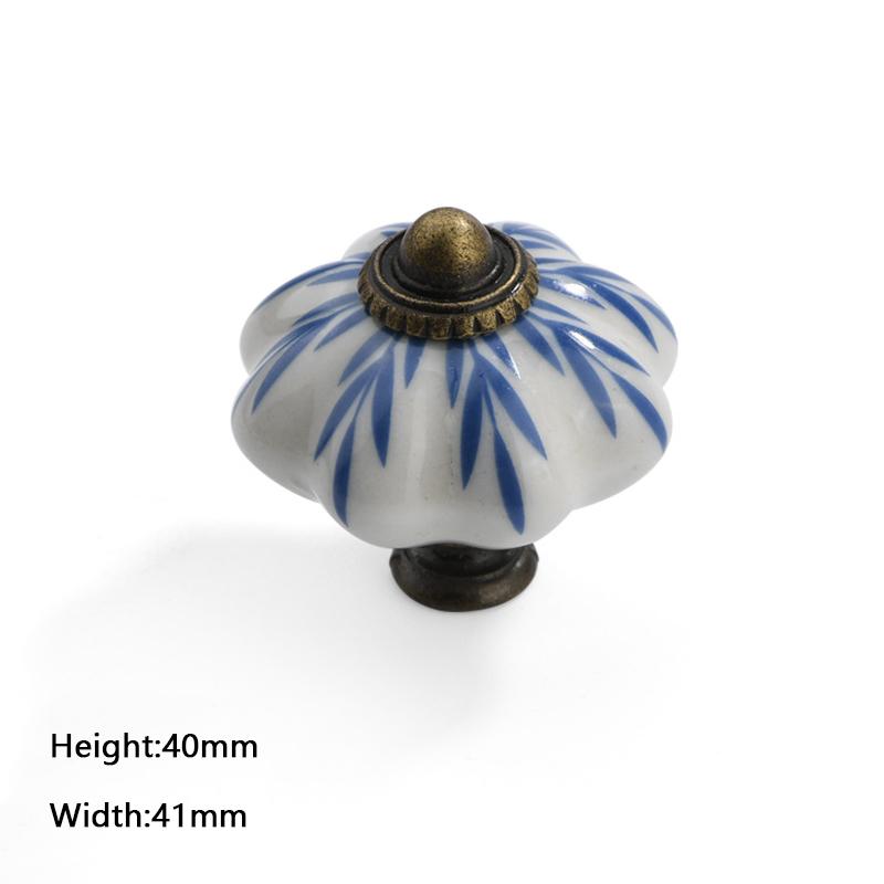 Vintage Ceramic Pumpkin Cabinet Knob Drawer Furniture Handles Dresser Door Pulls Wardrobe Closet Cupboard Hardware Accessories