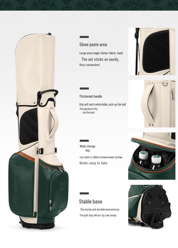 Women's PGM Golf Stand Bag, 7 Dividers, Dual Shoulder Straps, Waterproof Microfiber