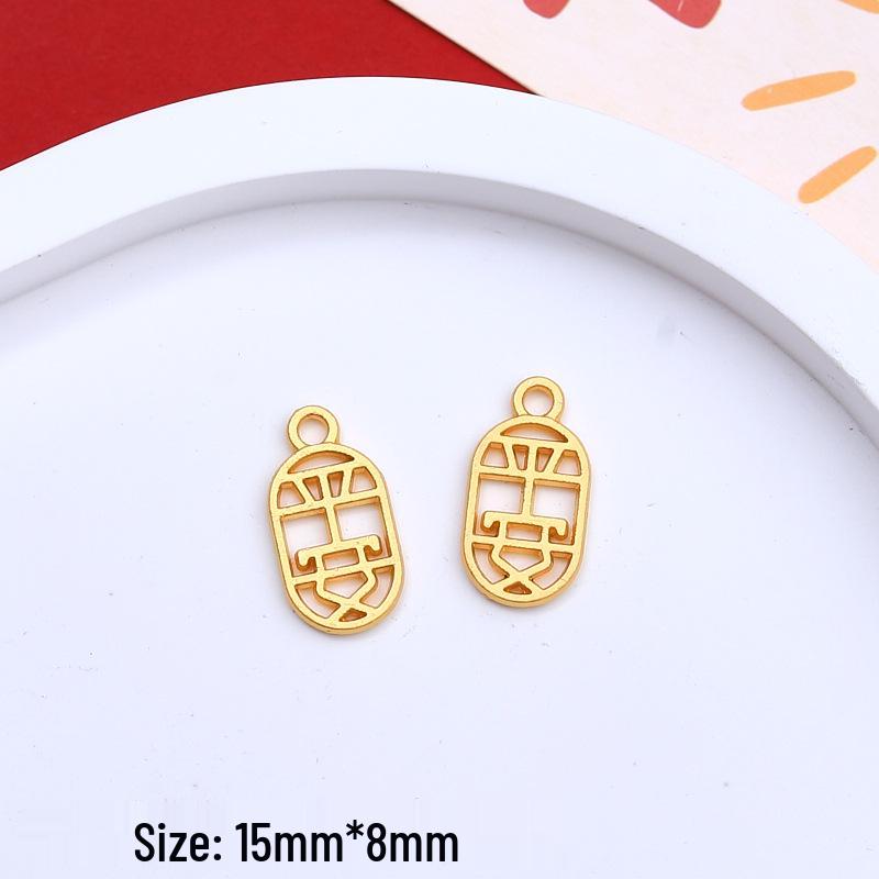 Chinese Style Wealth & Treasures Pendant: Alloy Enamel DIY for Bracelets & Necklaces - New Year Gift