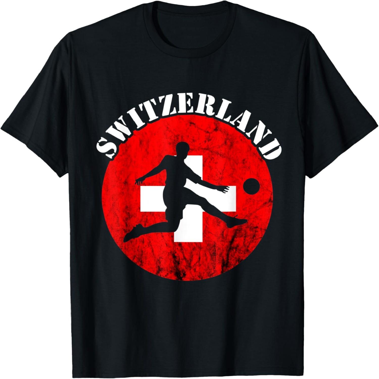

Switzerland Flag Swiss Football Team Swiss Flag Swiss Pride T-Shirt XXXXXL різнокольоровий